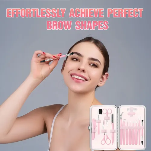 Kit De Pinzas Para Cejas Nxppyy 17 En 1 Para Mujer Con Tijer