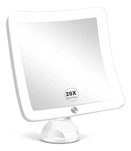 Fabuday Espejo Aumento 20x Con Luz Led, Espejo Maquill