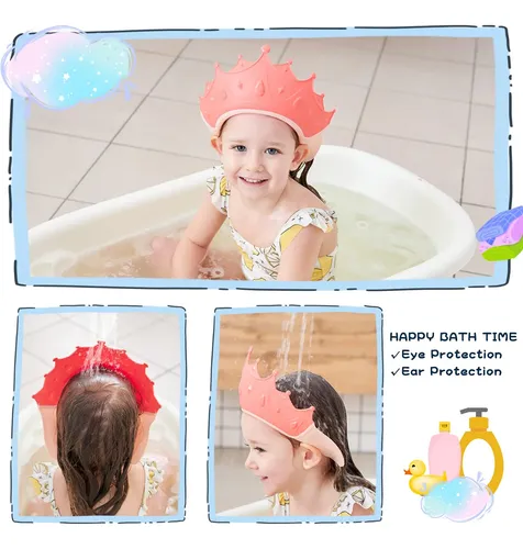 Gorro De Ducha Para Bebés Y Niños: Visera Protectora