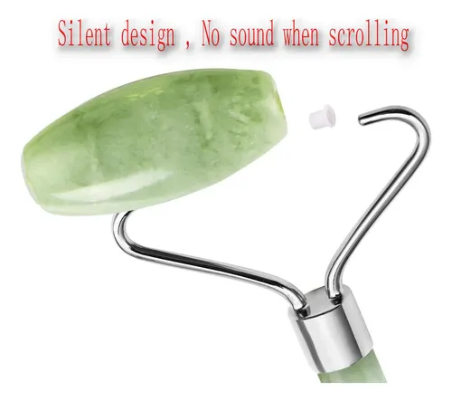 Set Masajeador Facial Jade Roller Y Gua Sha Xifeilol Verde