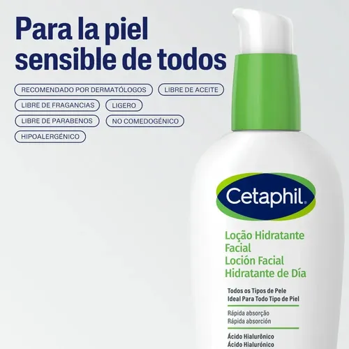 Loción Hidratante Facial De Día Cetaphil Con Ácido Hialurónico x 88 Ml