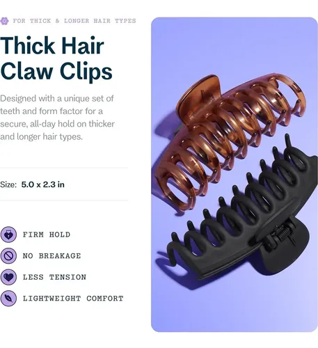 Clips De Garra Gimme Beauty Para Cabello Grueso