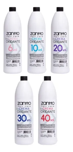 Crema Oxidante 20 Volumenes Zantto X 5 Litros Tono 20 vol