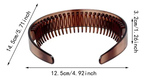 Diadema Dentada Extendida Travel Brown Para Mujer
