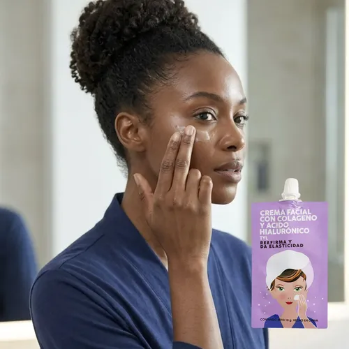 Crema Antiedad Colágeno Ácido Hialurónico Uso Diario Facial
