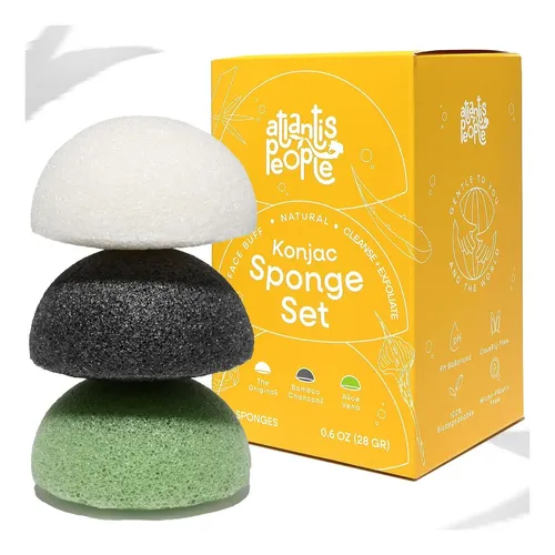 Set De Esponjas Faciales Konjac Atlantis People/3 Piezas