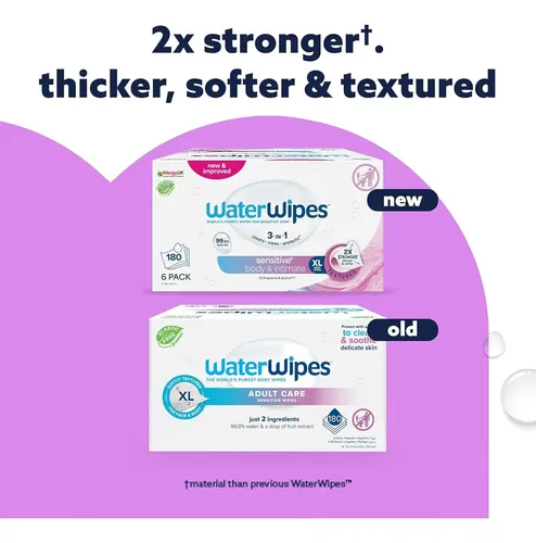Toallitas Húmedas Waterwipes+ Para Cuerpo E Íntimas, 180