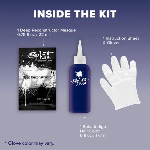 Kit De Tinte Semipermanente Para Cabello Splat Midnight Indi Sin Tono