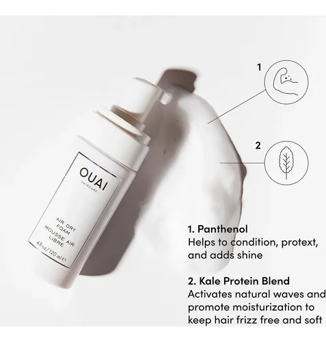 Set Anti-frizz Ouai Con Crema Y Espuma, 2 Unidades
