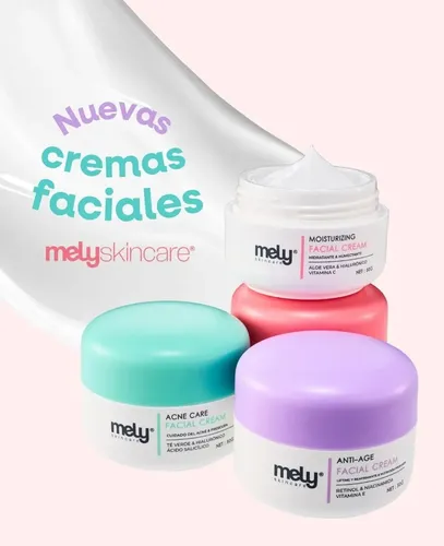 Crema Hidratante Facial Rostro Soja Dia Noche Antiage Mely Todo Tipo De Piel Día/noche