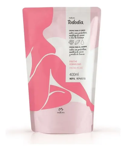 Repuesto De Crema Corporal Nutritiva Natura Tododia Frutas Rojas X 400 Ml