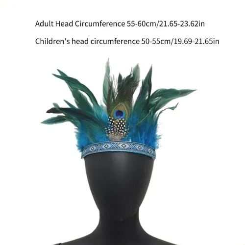Diadema De Plumas Para El Escenario De Disfraces Indios De M