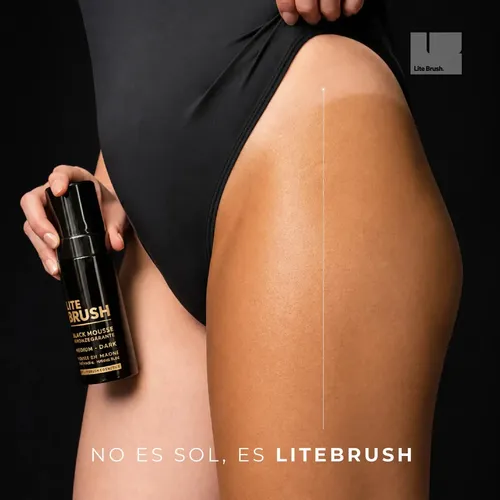 Autobronceante Black Air Mousse 150ml Litebrush Con Guía Color Hipoalergénico