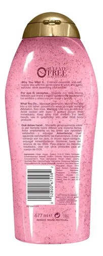 Ogx Sensitive + Sal Marina Rosa Y Agua De Rosas Sin Sulfato.