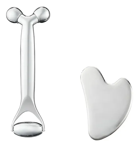 Set Masajeador Facial Equate Gua Sha Y Roller 2 Piezas