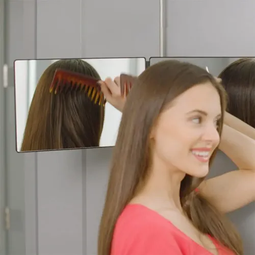 Espejo 360 Grados Luz Tríptica Espejo For Corte Pelo Az @@