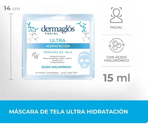 Dermaglós Ultra Hidratación Profunda Máscara De Tela Facial