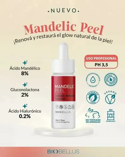 Biobellus Mandelic Peel Exfoliante 30 Ml Grasa Día/noche