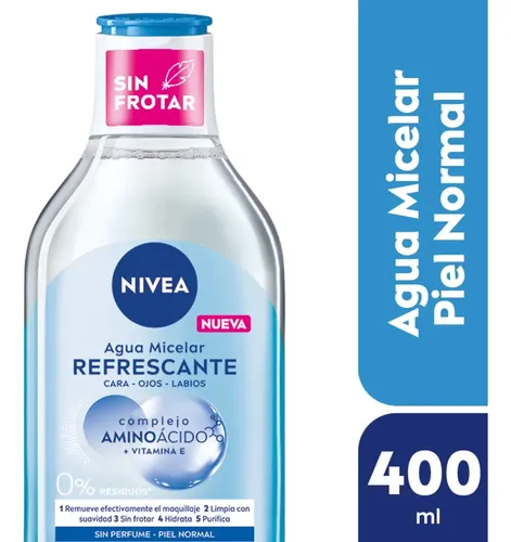 Agua Micelar 5 En 1 Nivea Refrescante Para Piel Normal X400