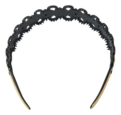 Vincha Para El Pelo Labrada Dorada De Plástico Pack X12 Dorado