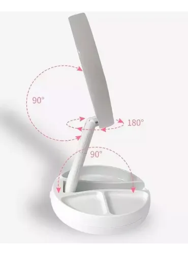 Espejo Doble X10 Luz Led Usb Recargable 360 Porta Maquillaje