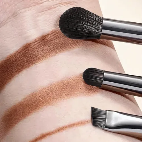 Pincel De Sombras Doble 4unidades Portable Set Con Espejo