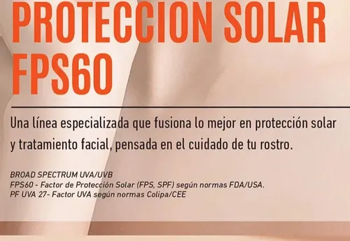 Protector Solar Facial Fluido Fps60 Natural Ligero Resiste
