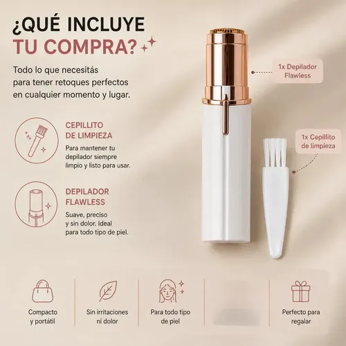 Depiladora Facial Eléctrica Tipo Labial Mujer Sin Dolor Port