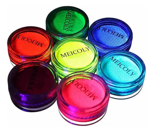 Delineador Neon Uv Meicoly 7 Colores, Base Agua, Vegano