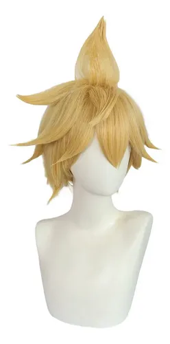 Peluca Rubia Recta Kagamine Rin Len @az, Peluca Corta