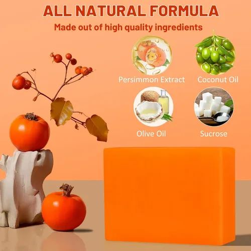 2 Pcs Persimmon Soap Bar For Old People Smell, Deodorizing
