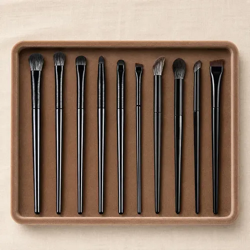 Set De 5 Brochas Pequeñas De Cerdas Suaves Para Sombras Y