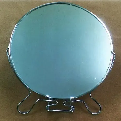 Espejo Con Aumento Doble Faz Maquillaje 5 Pulgadas Metalico