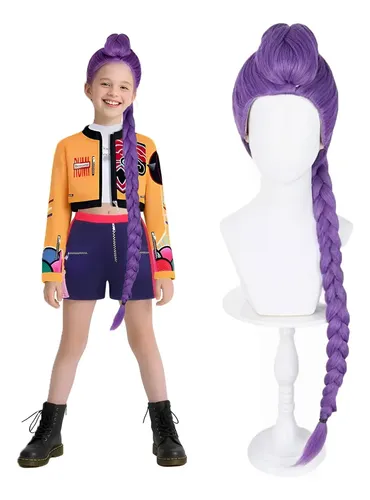Peluca Cosplay Larga Trenza Para Disfraz Y Anime