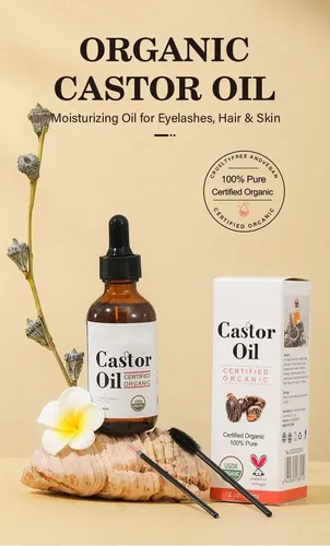 Aceite De Ricino Para Crecimiento De Pestañas Y Cejas 60ml 2