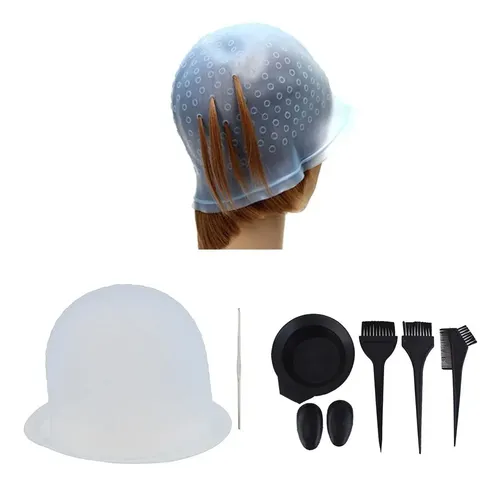 Compatible Con Genérico Kit Teñido Cabello 6pz Bol Cepillo /
