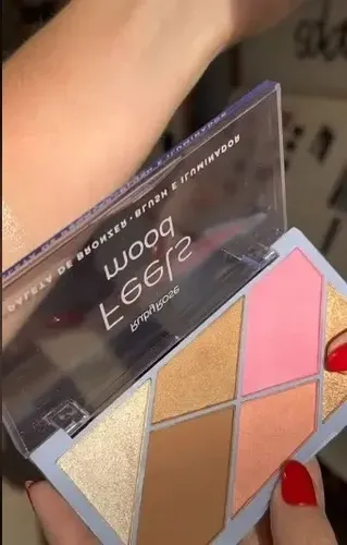 Paleta De Bronzer Rubor Iluminador Feels Mood Ruby Rose Tono del maquillaje Marrón
