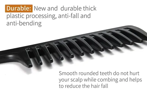 Peine Negro Pequeño Dientes Anchos Krfapt Para Cabello