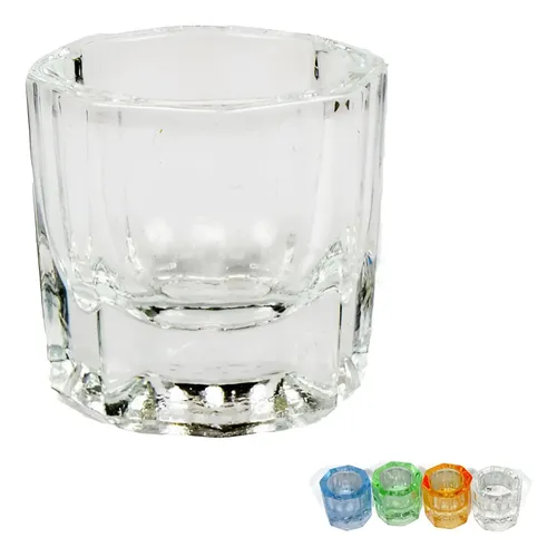 Vaso Dappen X10 De Vidrio Uñas Esculpidas Acrílico Manicuria