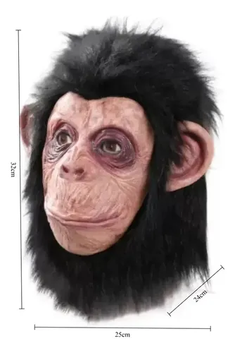 Máscara Mono Látex Cabeza Completa Halloween Ape Mask