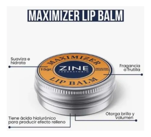 Zine Lip Maximizer Balsamo Humectante Y Voluminizador 15gr