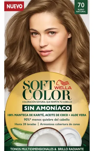 Tintura Wella Soft color Tinte de cabello tono 70 rubio natural para cabello