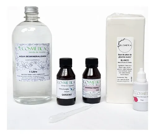 Kit Jabón Líquido Natural Artesanal Con Color Y Esencia