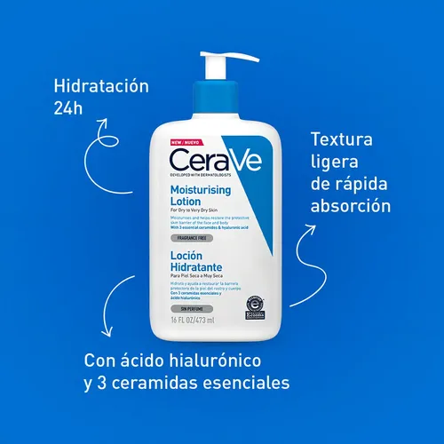 Loción Hidratante Cerave Para Piel Seca A Muy Seca 473 Ml