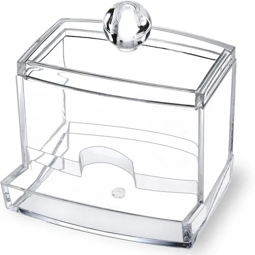 Hisopero Transparente Con Tapa Organizador