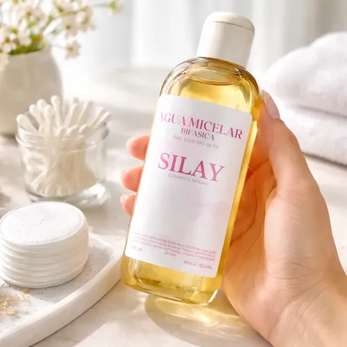 Agua Micelar Bifásica Natural Maquillaje A Prueba De Agua