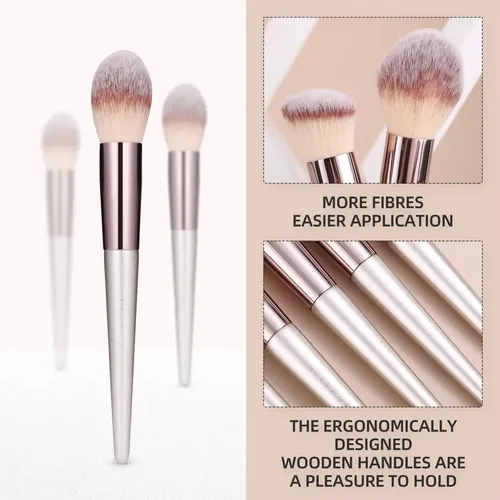 Set De Brochas De Maquillaje Portátiles Multicolor 15 Piezas