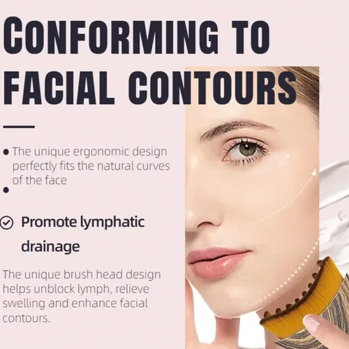 Brocha Facial Para Contorno Linfático Rokaty Para Esculpir (