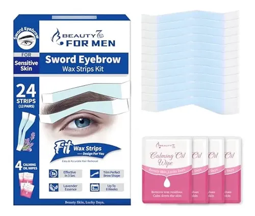 Tiras De Cera Para Cejas Beauty7 Sword Para Hombre, Tiras De