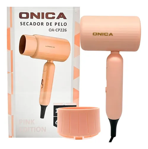Mini Secador De Pelo Plegable Onica Cuidado De Cabello Viaje Color Rosa
